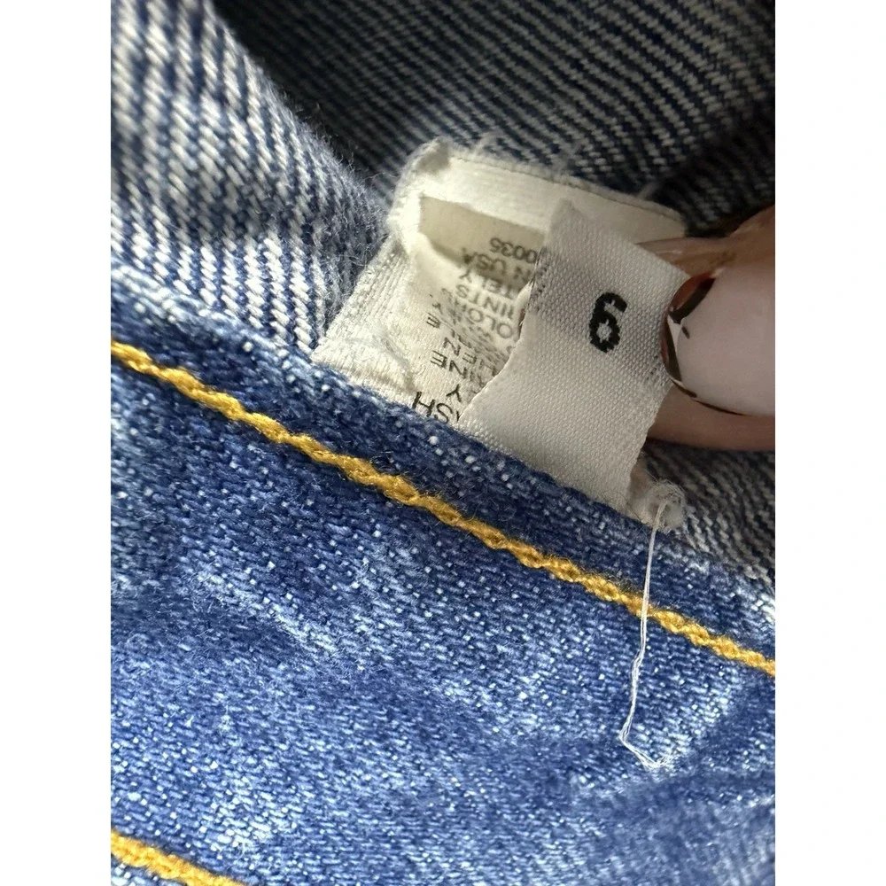 Jack Mulqueen Jrs Sz 9 Vintage 80's Denim Knee Length Skirt
